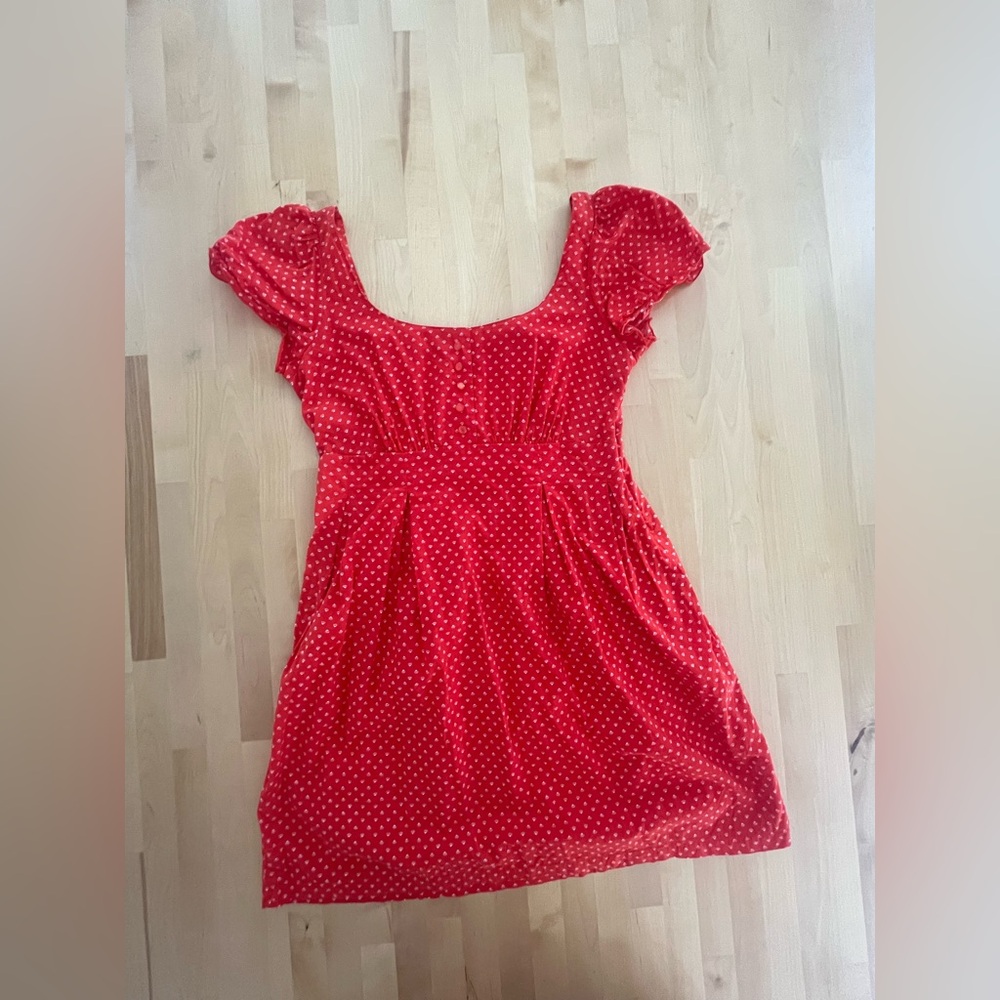 Jack by BB Dakota Red and White Patterned Dress